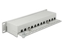 Delock Netzwerkpanel 12 Port 10 Cat.6A LSA Grau