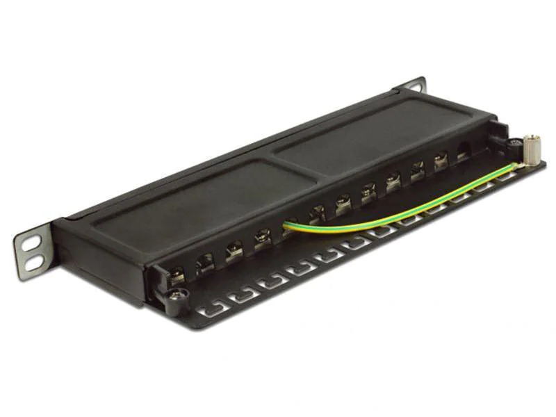 Delock Netzwerkpanel 12 Port 10 Cat.6A LSA schwarz