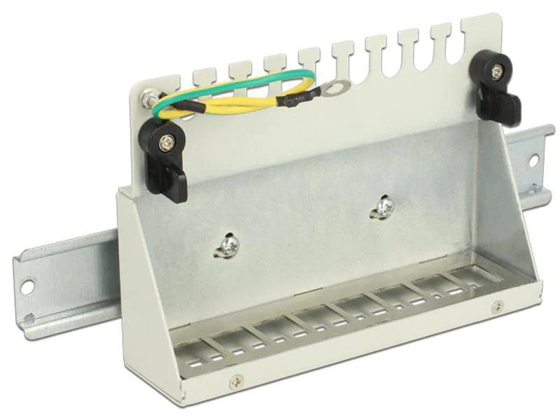 Delock Netzwerkpanel 8 Port Keystone Desktop grau
