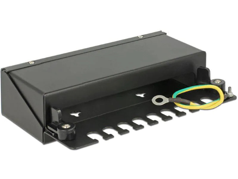 Delock Netzwerkpanel 8 Port Keystone Desktop schwarz