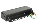 Delock Netzwerkpanel Keystone 12-Port Desktop, schwarz