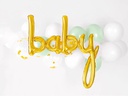 Partydeco Folienballon Baby 73.5 x 75.5 cm Gold, 1 Stück