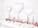 Partydeco Folienballon Herz Weiss