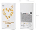 Partydeco Luftballon Herz Gold/Weiss, 166 x 160 cm, 68 Ballons