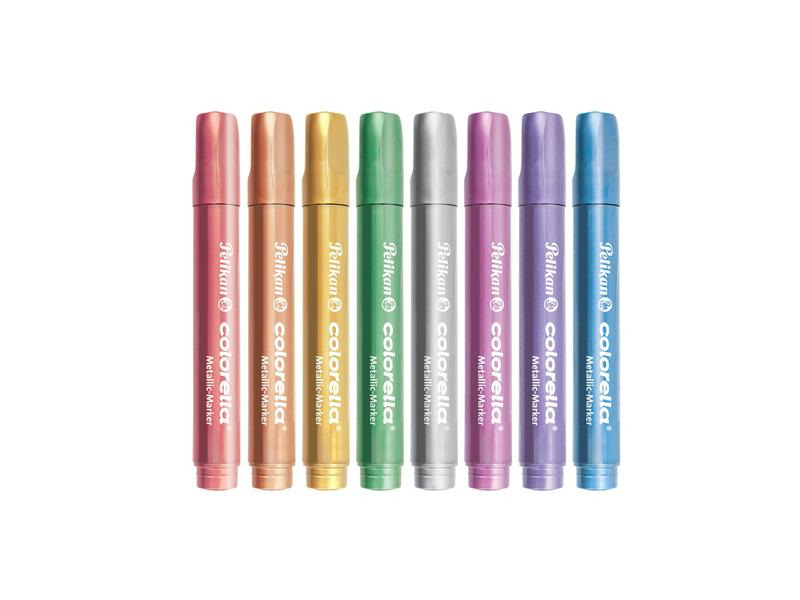 Pelikan Fasermaler Colorella Metallic 8-teilig, Mehrfarbig