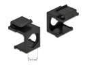 Delock Keystone-Modul 9.7 mm Durchführung, schwarz 4er-Pack