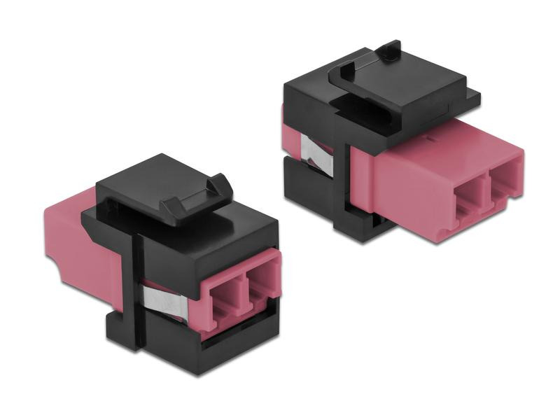 Delock Keystone-Modul LC Buchse zu LC  Buchse Violett / Schwarz