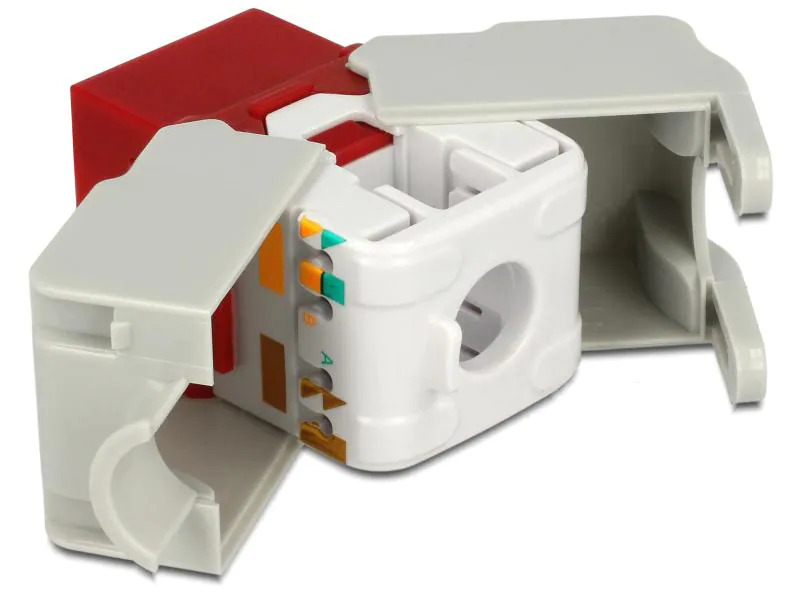 Delock Keystone-Modul RJ-45 Cat.6, UTP Rot