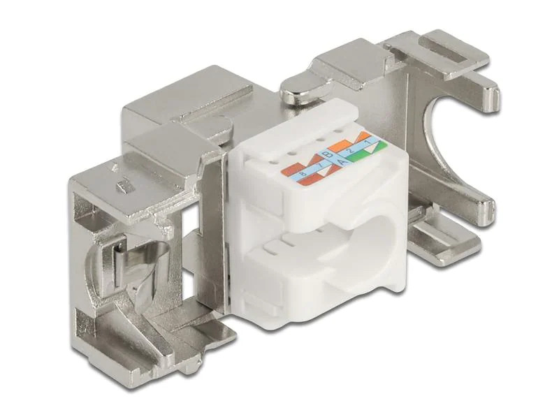 Delock Keystone-Modul RJ45 - LSA, Cat.6A 180° werkzeugfrei, STP
