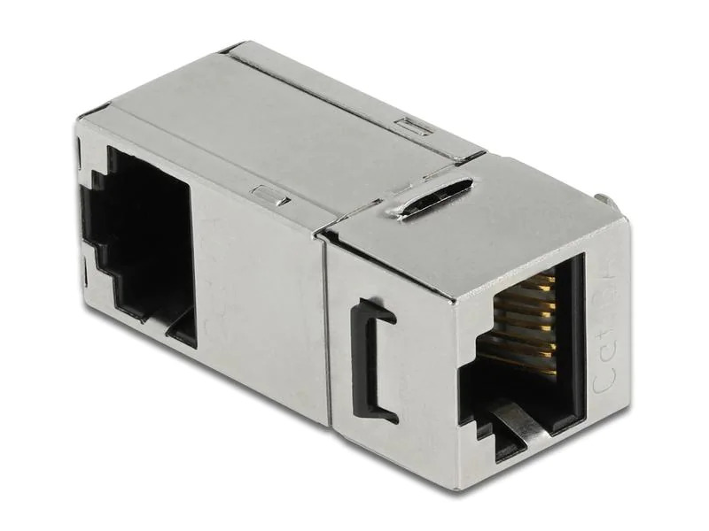 Delock Keystone-Modul RJ45 - RJ45 Buchse, Cat.6A 90 Grad gewinkelt
