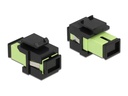 Delock Keystone-Modul SC Buchse zu SC  Buchse Lindgrün / Schwarz