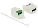 Delock Keystone-Modul USB2.0 zu Terminalblock, weiss