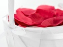 Partydeco Hochzeitsaccessoire Korb für Rosenbüten 26 cm, Weiss