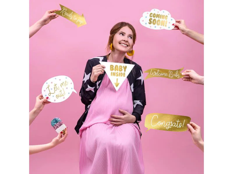 Partydeco Partyaccessoire Baby Shower 6-teilig, Gold