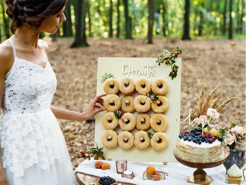 Partydeco Partyaccessoire Donut Wand 45 x 55 cm, Braun