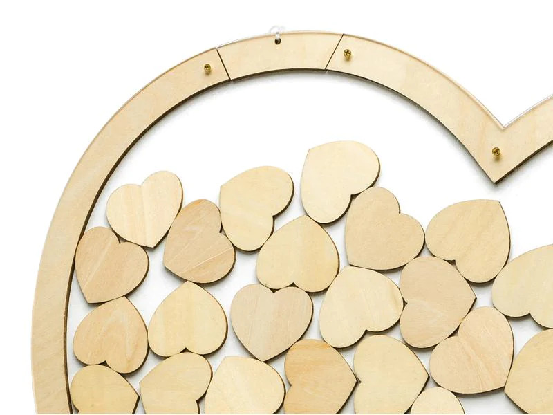 Partydeco Partyaccessoire Herz aus Holz 44 x 37.5 cm, Braun