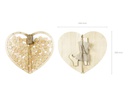 Partydeco Partyaccessoire Herz aus Holz 44 x 37.5 cm, Braun