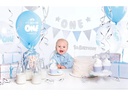 Partydeco Partyset 1st Birthday silber 9-teilig, Silber, Blau
