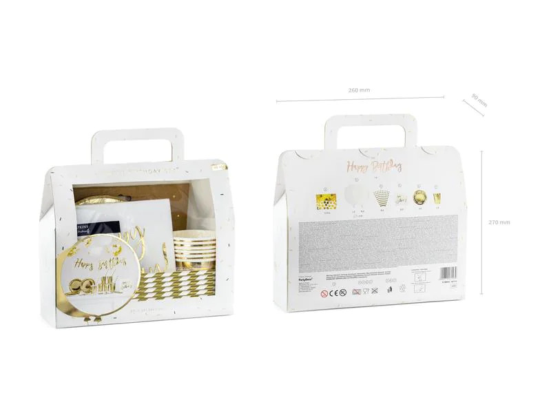 Partydeco Partyset Birthday gold 7-teilig, Gold