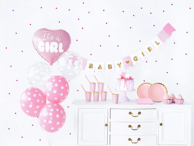 Partydeco Partyset Its a girl 7-teilig, Rosa