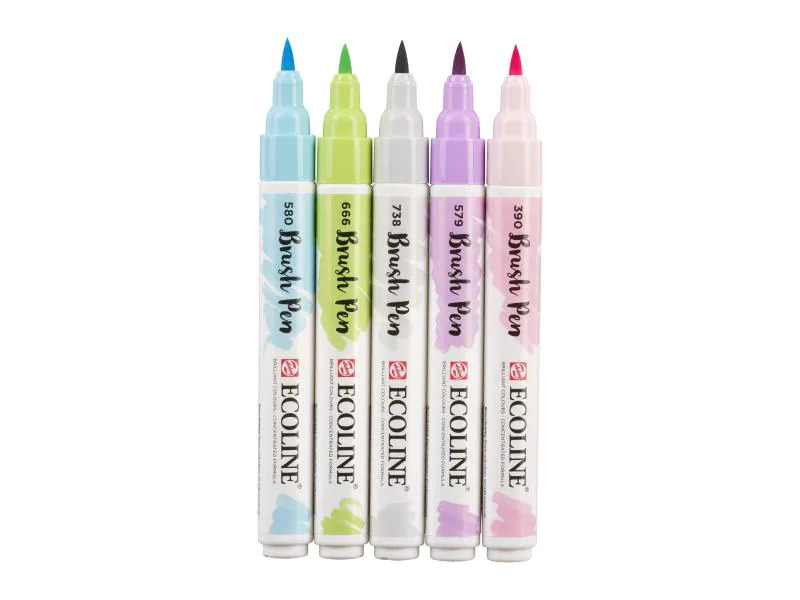 Talens Fasermaler Ecoline  5er Set, Pastell
