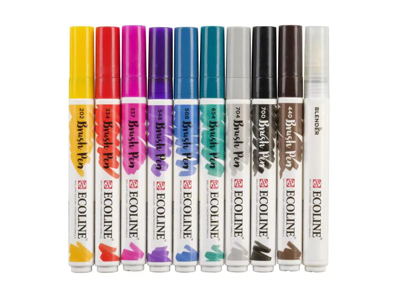 Talens Fasermaler Ecoline Handlettering 10er Set