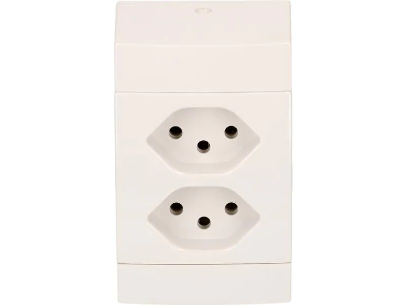Max Hauri AP-Steckdosen 2x T13 Weiss