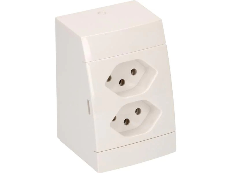 Max Hauri AP-Steckdosen 2x T13 Weiss