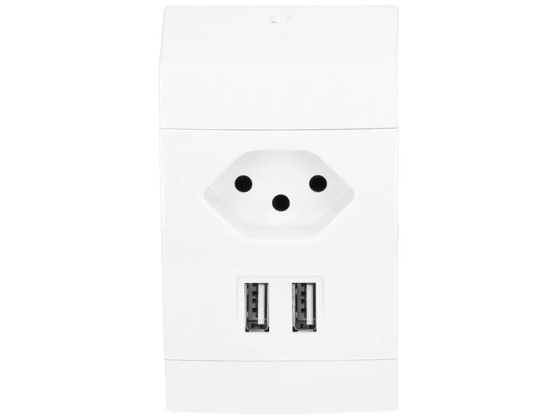 Max Hauri Steckdose AP 1x T13, 2x USB, Weiss