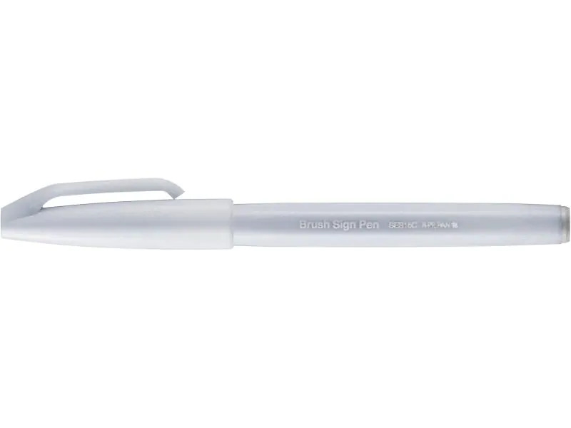 pentel Fasermaler Brush Sign Grau, 1 Stück