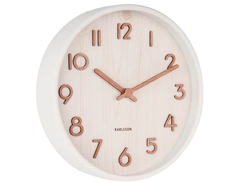 KARLSSON Wanduhr Pure Ø 22 cm, Weiss