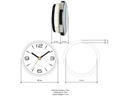 TFA Dostmann Quarz-Wanduhr Ø 9 cm, Aluminium