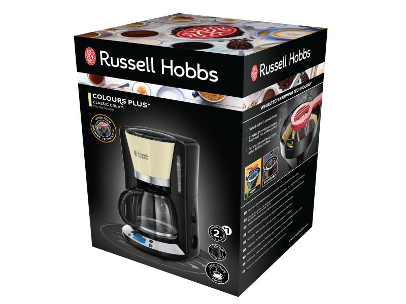 Russell Hobbs Filterkaffeemaschine Colours Plus Crème/Schwarz