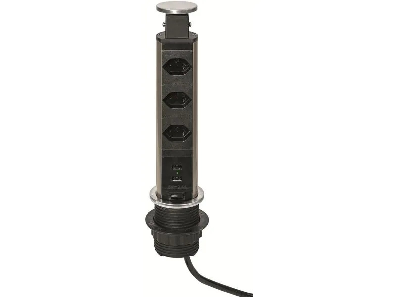 STEFFEN Steckdosenlift STEBA 3x T13, 2x USB