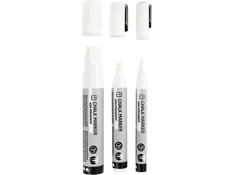 Creativ Company Kreidemarker 3 Stück, Weiss
