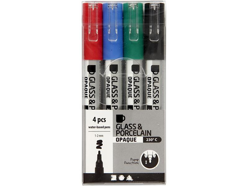 Creativ Company Porzellanmarker und Glasmarker 4 Stück