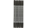 Creativ Company Textilmarker 2.3 + 3.6 mm Schwarz, 6 Stück
