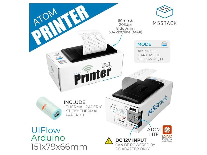 M5Stack Thermotransferdrucker Kit M5 ATOM