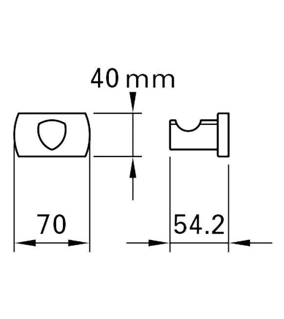 BIASCA Haken schwarz matt