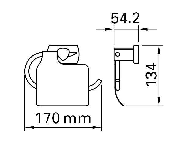 BIASCA Toilettenpapierhalter schwarz matt