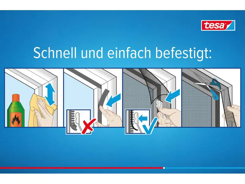 tesa Pollenschutzgitter 120 x 240 cm, Anthrazit-transparent