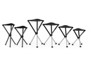 Walkstool Dreibeinhocker Comfort 55 cm Schwarz/Silber