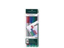 Faber-Castell Non-permanent Marker fein 4er Etui