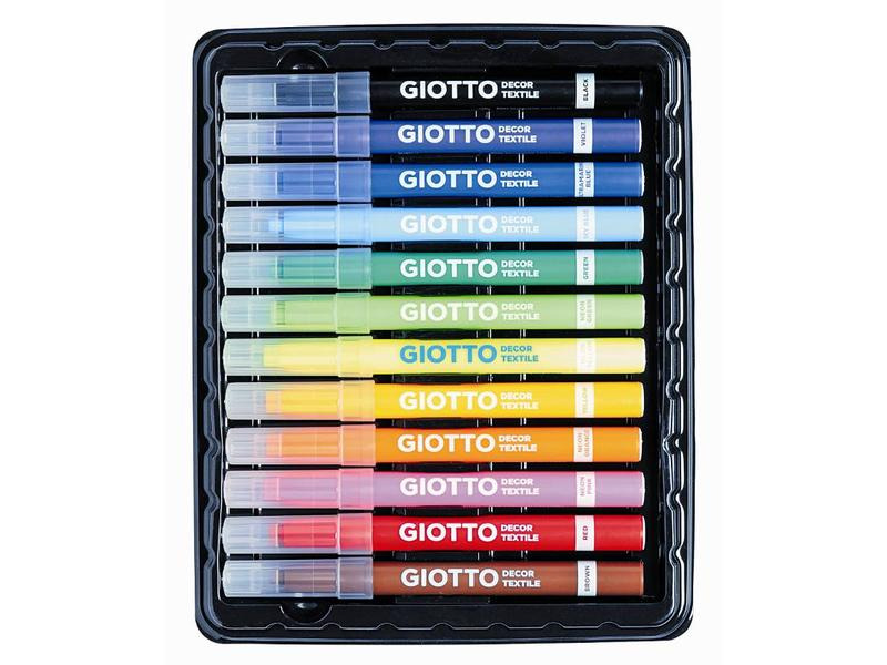 Giotto Textilmarker Mehrfarbig, 12 Stück