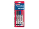 Herlitz Permanent-Marker Colli 1-4 mm, 4 Stück, Blau/Rot/Schwarz