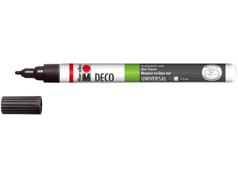 Marabu Acrylmarker Deco Painter, 1 - 2 mm, Schwarz