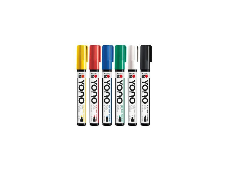 Marabu Acrylmarker YONO Set 1.5 - 3 mm 6-teilig, Mehrfarbig