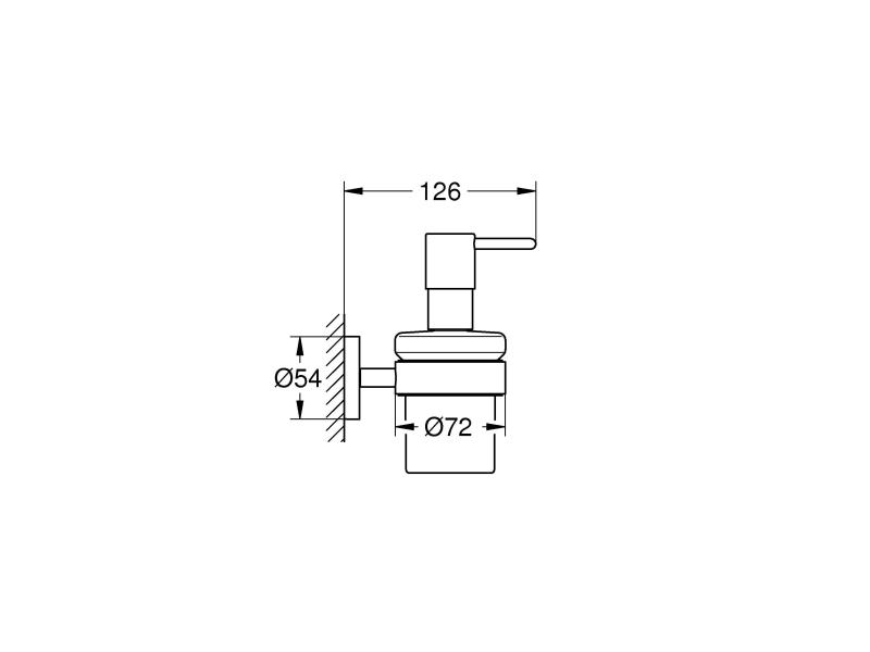 GROHE Seifenspender Essentials mit Halter, Chrom