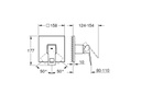 GROHE Duscharmatur Eurocube 46 mm, Chrom