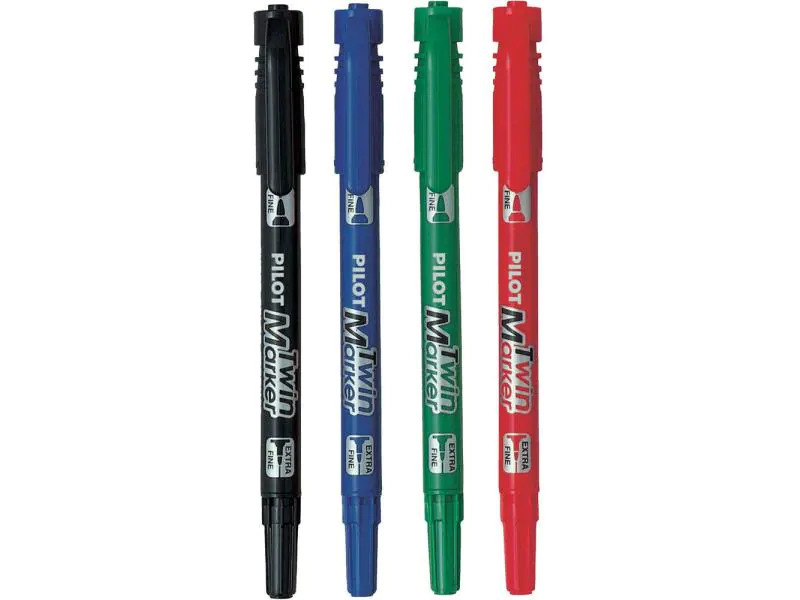 Pilot Permanent-Marker Twin Marker Slim Schwarz